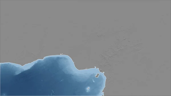 Camarões Perspectiva Close País Sem Esboço Mapa Elevação Escala Cinza — Fotografia de Stock
