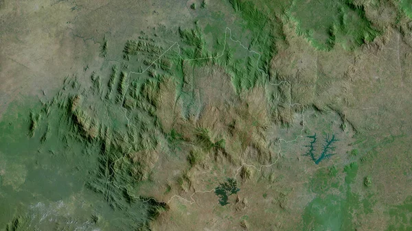 Nord Ouest Región Camerún Imágenes Satélite Forma Delineada Contra Área — Foto de Stock