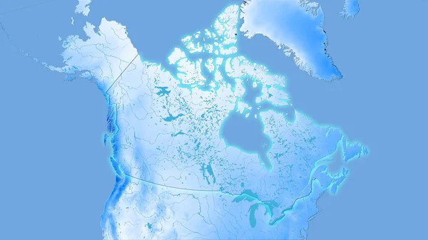 Área Canadá Mapa Anual Precipitação Projeção Estereográfica Composição Bruta Camadas — Fotografia de Stock