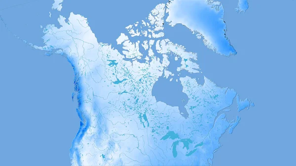 Canada Area Annual Precipitation Map Stereographic Projection Raw Composition Raster — Stock Photo, Image