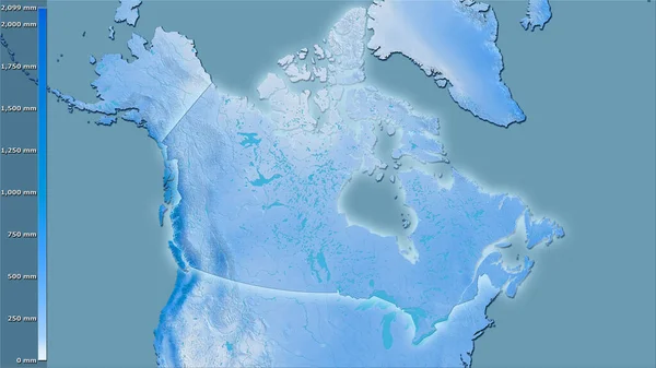 Precipitación Del Cuarto Más Húmedo Dentro Del Área Del Canadá — Foto de Stock