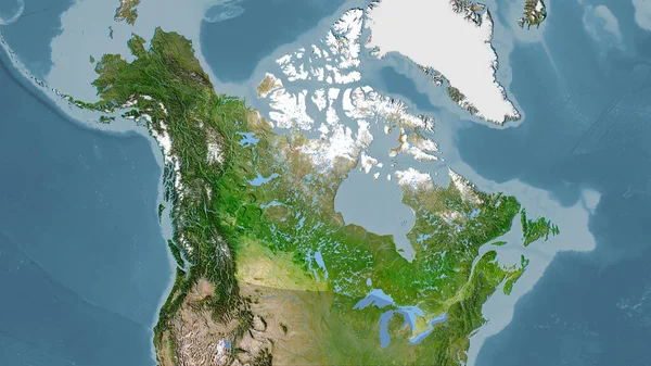 Área Canadá Satélite Mapa Proyección Estereográfica Composición Cruda Capas Trama —  Fotos de Stock