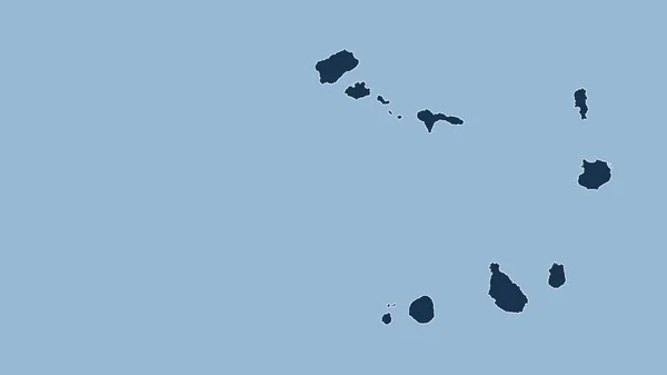 Kapverden Nahaufnahme Des Landes Keine Umrisse Formen Nur Land Ozeanmaske — Stockfoto