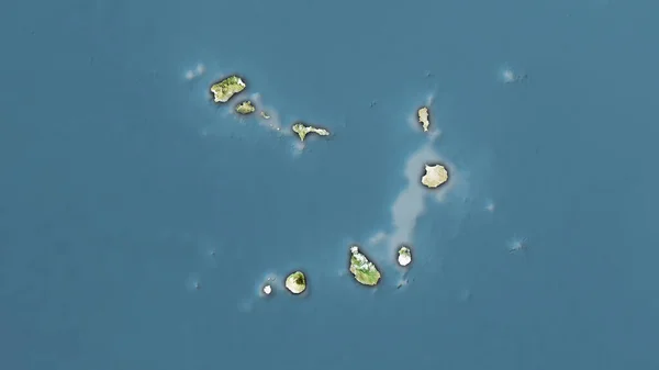 Kap Verde Auf Der Satelliten Karte Der Stereographischen Projektion Rohzusammensetzung — Stockfoto