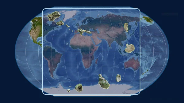 Przybliżone Spojrzenie Zarys Republiki Zielonego Przylądka Liniami Perspektywicznymi Globalną Mapę — Zdjęcie stockowe