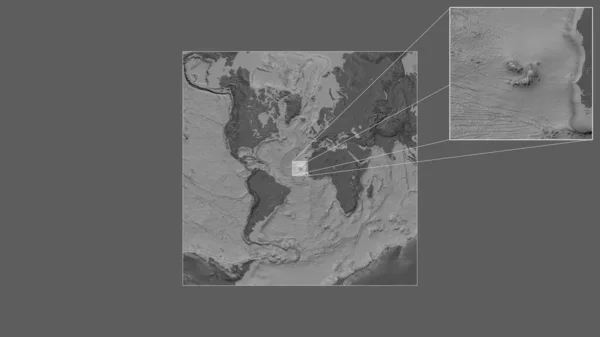 Área Ampliada Ampliada Cabo Verde Extraída Del Mapa Gran Escala — Foto de Stock