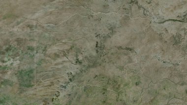 Wadi Fira, Çad bölgesi. Uydu görüntüleri. Ülke alanına göre şekillendirilmiş. 3B görüntüleme