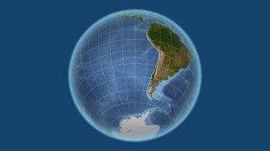 Şili. Mahalle - dış hatları olmayan uzak perspektif. uydu resimleri