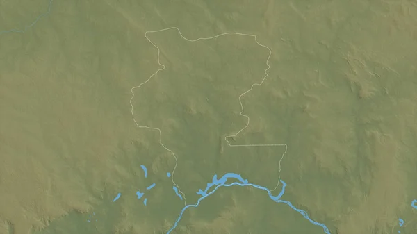 Kemo Prefekturen Centralafrikanska Republiken Färgade Skuggdata Med Sjöar Och Floder — Stockfoto