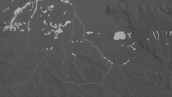 Nana Grebizi Prefectura Económica República Centroafricana Mapa Escala Grises Con —  Fotos de Stock