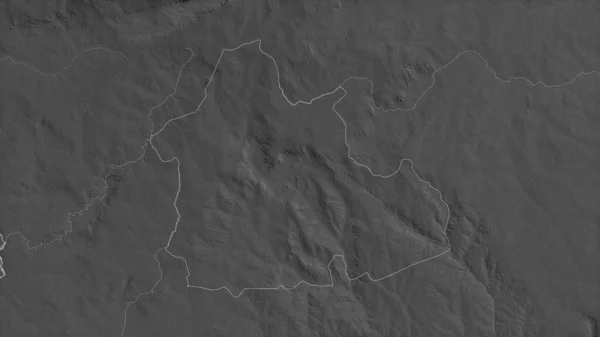 Nana Mambere Prefectura República Centroafricana Mapa Escala Grises Con Lagos — Foto de Stock