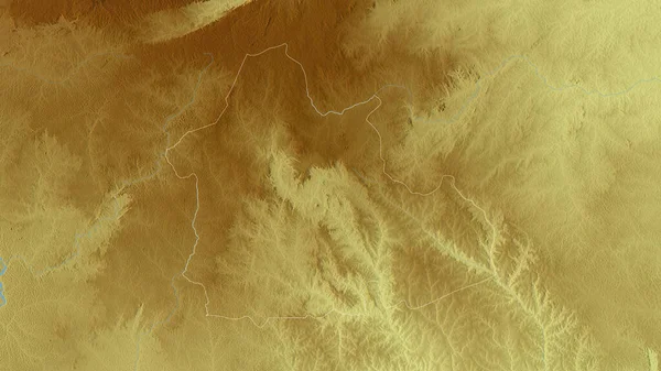Nana Mambere Prefectuur Van Centraal Afrikaanse Republiek Gekleurd Reliëf Met — Stockfoto