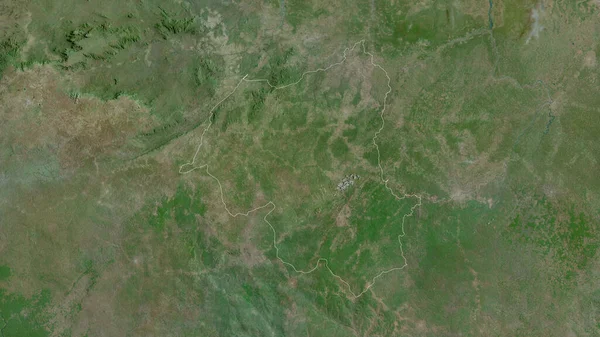 Ouham Pende Prefectura República Centroafricana Imágenes Satélite Forma Delineada Contra — Foto de Stock
