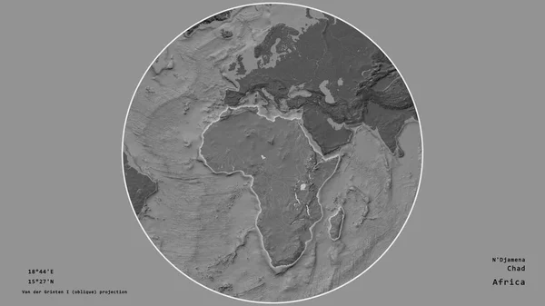Das Gebiet Des Tschad Zentrum Des Kreises Der Seinen Kontinent — Stockfoto
