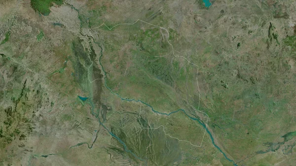 Chari Baguirmi Region Tschad Satellitenbilder Umrissen Gegen Das Land Rendering — Stockfoto