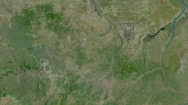 Logone Oriental Région Tchad Imagerie Satellite Forme Tracée Contre Zone — Photo