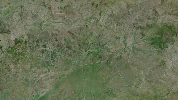 Sila 乍得地区 卫星图像 形状与它的国家相对应 3D渲染 — 图库照片