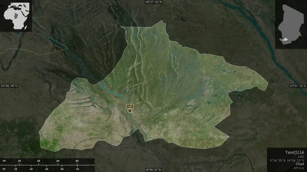 Танджиле Область Чад Спутниковые Снимки Форма Представленная Территории Страны Информативными — стоковое фото