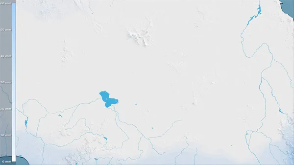 Precipitación Del Mes Más Seco Dentro Del Área Chad Proyección —  Fotos de Stock