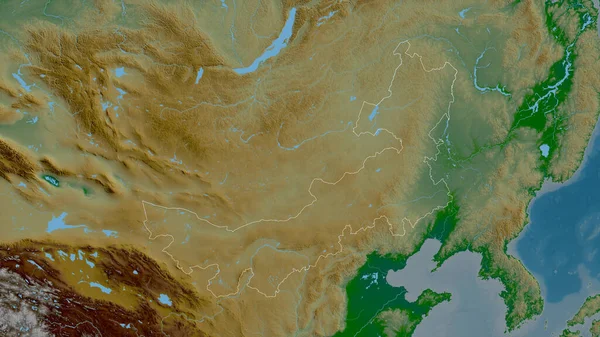 Nei Mongol Autonome Region Chinas Farbige Shader Daten Mit Seen — Stockfoto
