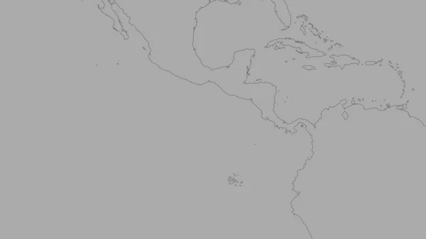 Linia Brzegowa Obszarów Przylegających Płyty Tektonicznej Cocos Projekcja Van Der — Zdjęcie stockowe