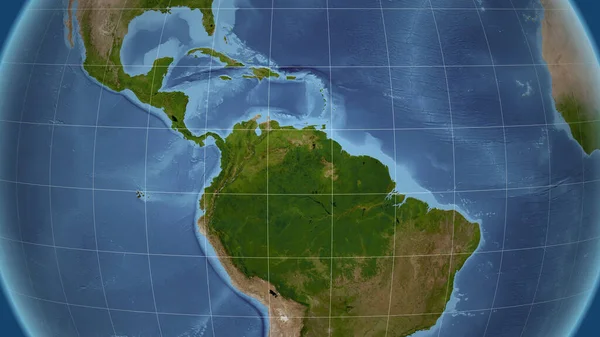 Kolombiya 'da. Mahalle - dış hatları olmayan uzak perspektif. uydu resimleri