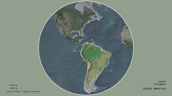 Région Colombie Était Centrée Dans Cercle Entourant Son Continent Sur — Photo