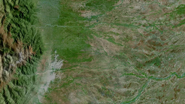 Arauca 哥伦比亚的意图 卫星图像 形状与它的国家相对应 3D渲染 — 图库照片