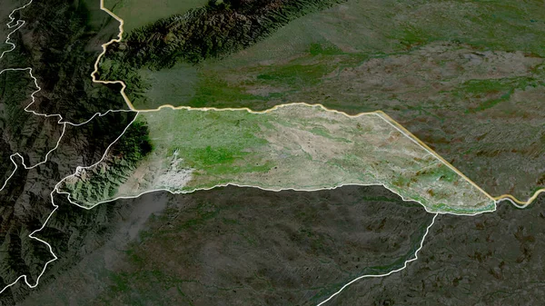 Араука Інтендантство Колумбії Масштабується Підкреслюється Супутникові Знімки Візуалізація — стокове фото