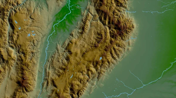 Boyaca Departement Von Kolumbien Farbige Shader Daten Mit Seen Und — Stockfoto