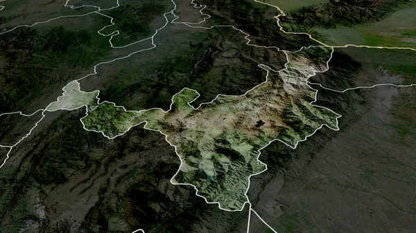 Boyaca Département Colombie Zoomé Mis Évidence Imagerie Satellite Rendu — Photo