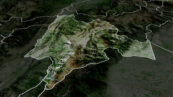 Кундинамарка Департамент Колумбии Масштабируется Выделяется Спутниковые Снимки Рендеринг — стоковое фото