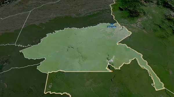 Гуаиния Колумбийская Провинция Окруженная Столицей Спутниковые Снимки Рендеринг — стоковое фото
