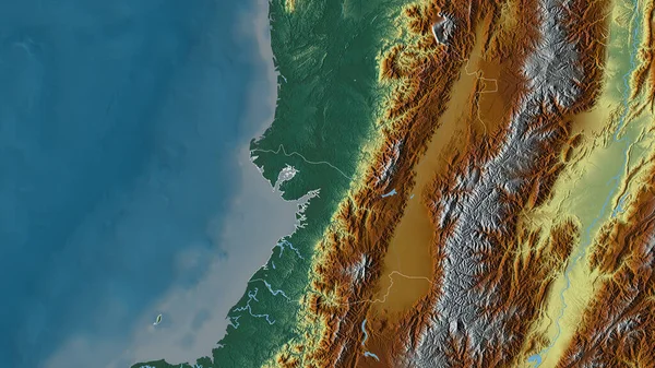 Valle Del Cauca Διαμέρισμα Της Κολομβίας Έγχρωμη Ανακούφιση Λίμνες Και — Φωτογραφία Αρχείου