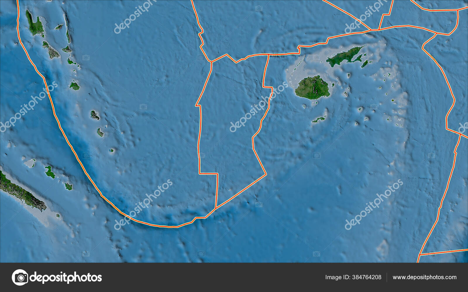 Plaques Tectoniques Bordures Sur Satellite Carte Des Zones Adjacentes