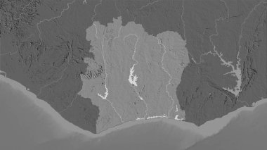 Stereografik projeksiyondaki bilek yükseklik haritasında dIvoire alanı - raster katmanlarının ham bileşimi