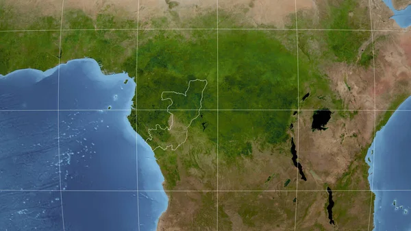 Congo Brazzaville Lingkungan Hidup Perspektif Yang Jauh Dengan Garis Besar — Stok Foto