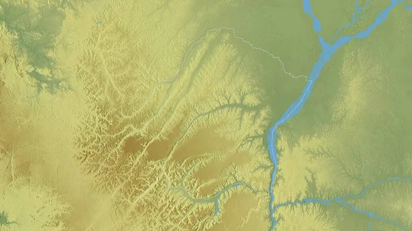 Plateaux Regio Van Republiek Congo Gekleurd Reliëf Met Meren Rivieren — Stockfoto