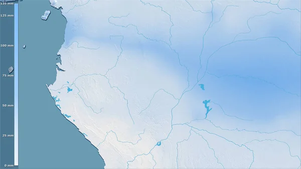 Opady Najsuchszych Miesięcy Terenie Konga Brazzaville Projekcji Stereograficznej Legendą Surowa — Zdjęcie stockowe