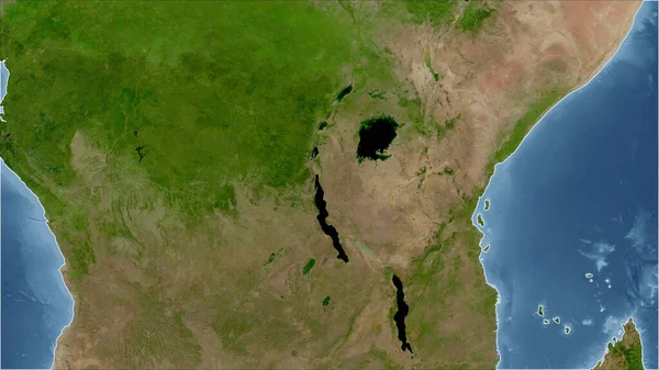 Congo Kinshasa Perspective Rapprochée Pays Pas Grandes Lignes Imagerie Satellite — Photo