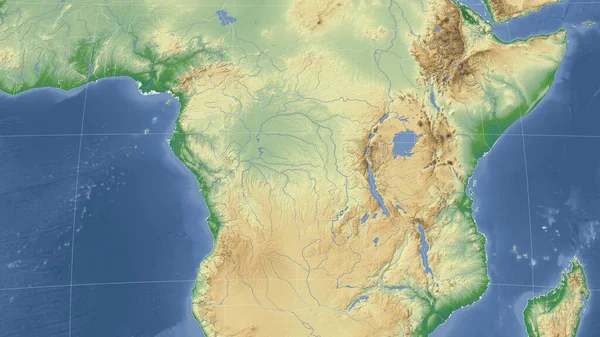 Kongó Kinshasa Környéke Távoli Ferde Perspektíva Körvonal Nélkül Színes Fizikai — Stock Fotó