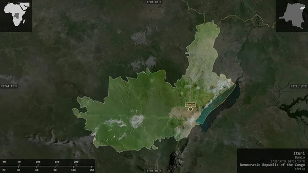 Ituri Provinz Der Demokratischen Republik Kongo Satellitenbilder Gestalt Die Sich — Stockfoto