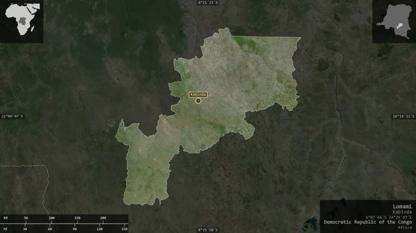 Lomami Provinz Der Demokratischen Republik Kongo Satellitenbilder Gestalt Die Sich — Stockfoto