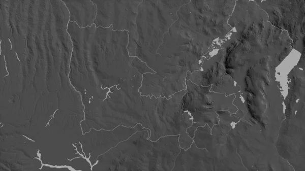 Lualaba Provincia República Democrática Del Congo Mapa Escala Grises Con — Foto de Stock