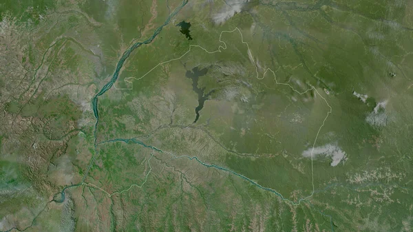 Mai Ndombe Provincie Demokratická Republika Kongo Satelitní Snímky Tvar Rýsoval — Stock fotografie