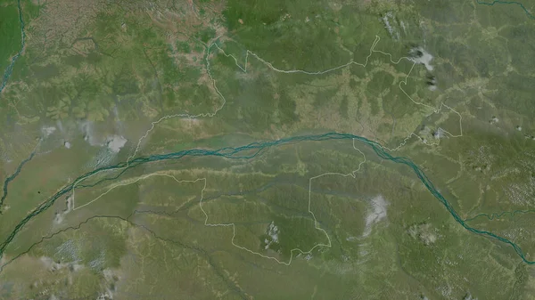 Mongala Province République Démocratique Congo Imagerie Satellite Forme Tracée Contre — Photo