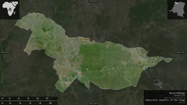 Nord Ubangi Provinz Demokratische Republik Kongo Satellitenbilder Gestalt Die Sich — Stockfoto