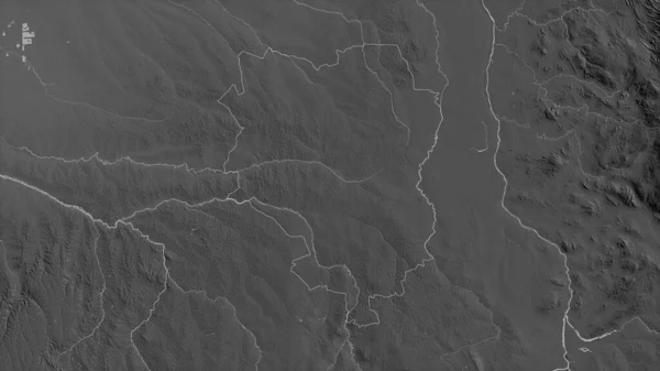 Sankuru Provincie Demokratická Republika Kongo Šedá Mapa Jezery Řekami Tvar — Stock fotografie