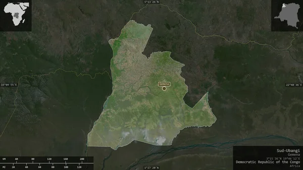 Sud Ubangi Επαρχία Της Λαϊκής Δημοκρατίας Του Κονγκό Δορυφορικές Εικόνες — Φωτογραφία Αρχείου