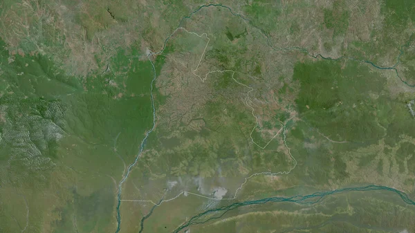 Sud Ubangi Провинция Демократической Республики Конго Спутниковые Снимки Форма Очерченная — стоковое фото
